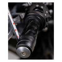 Trip Machine, leather handlebar grip wraps - Black